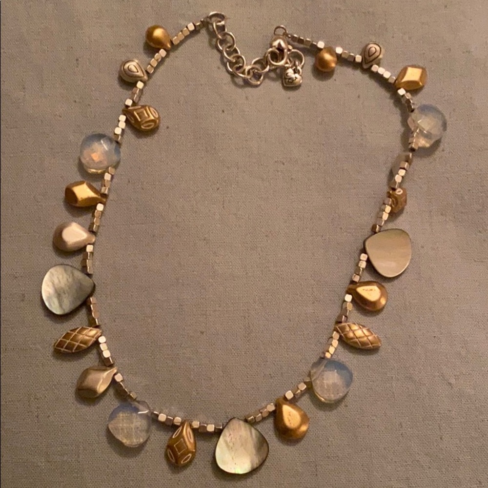 Brighton two toned silver/ gold and blue necklace